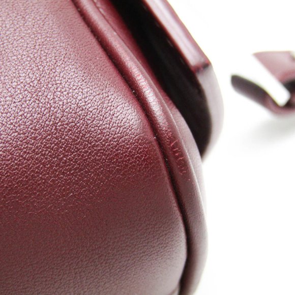Bottega Veneta Men,Women Leather Clutch Bag Bordeaux - Picture 5 of 11